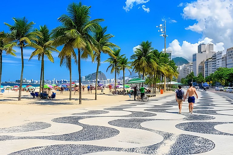A 300 metros da praia de Copacabana